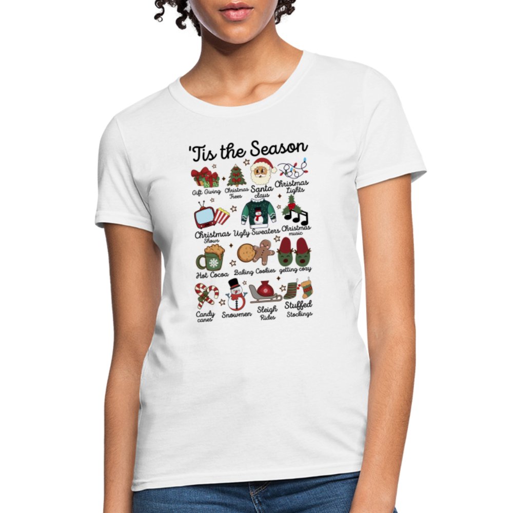 Tis The Season (Christmas) Women's Contoured T-Shirt - white