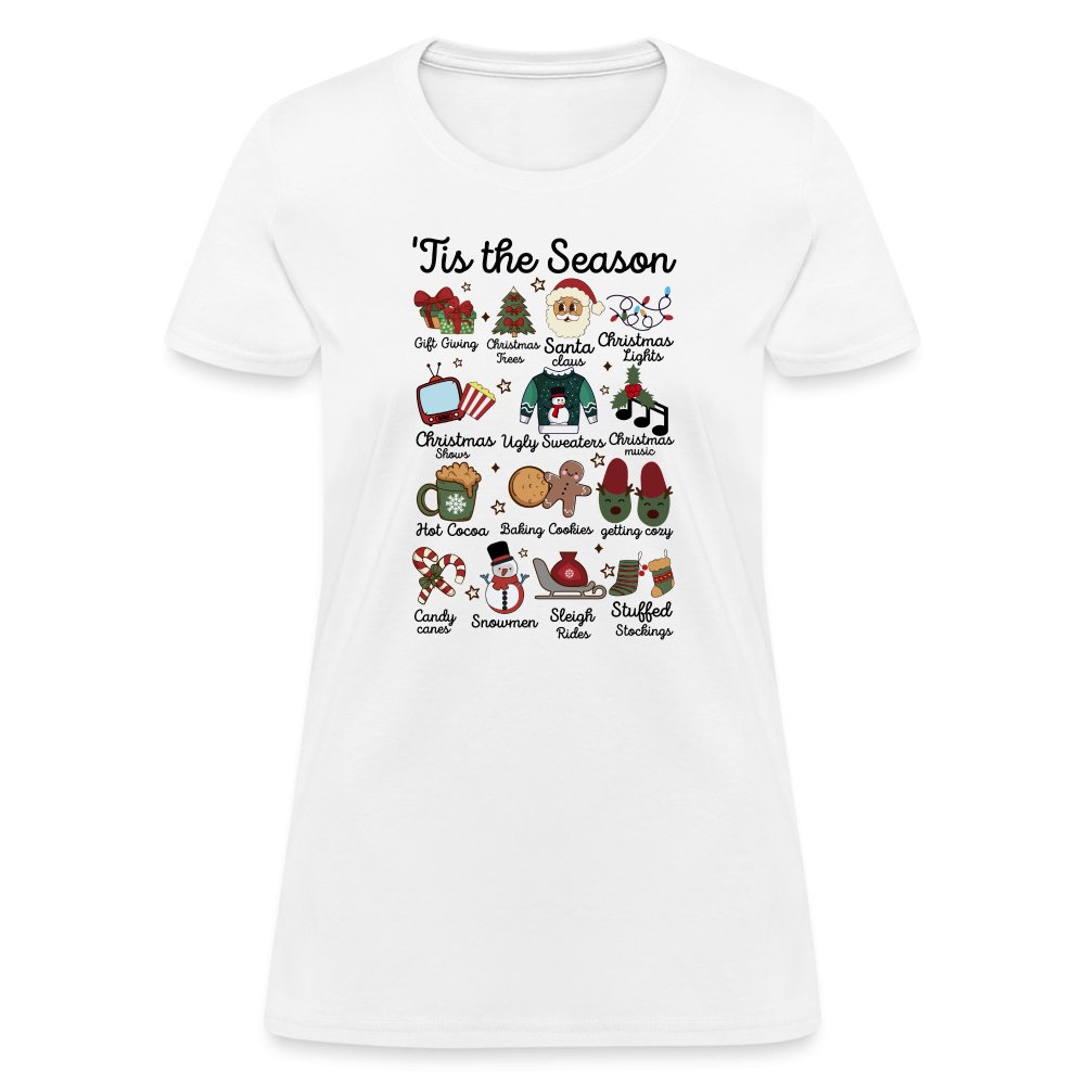 Tis The Season (Christmas) Women's Contoured T-Shirt - white