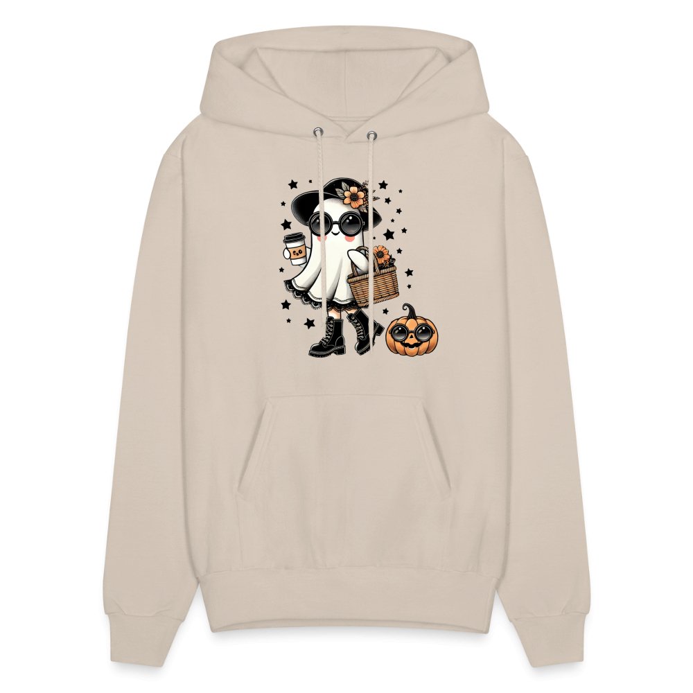 Too Cute Halloween and Autumn Mom Ghost Hoodie - Sand