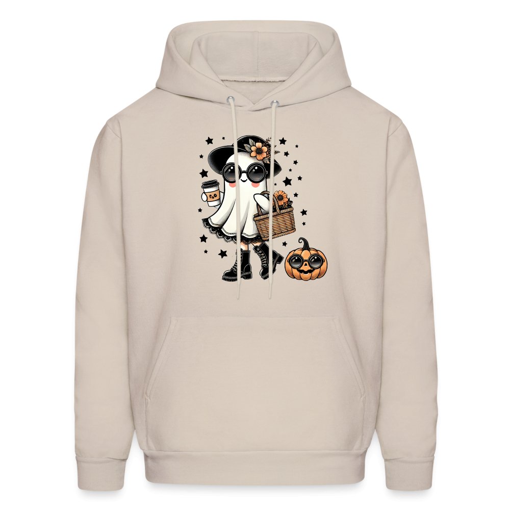 Too Cute Halloween and Autumn Mom Ghost Hoodie - Sand