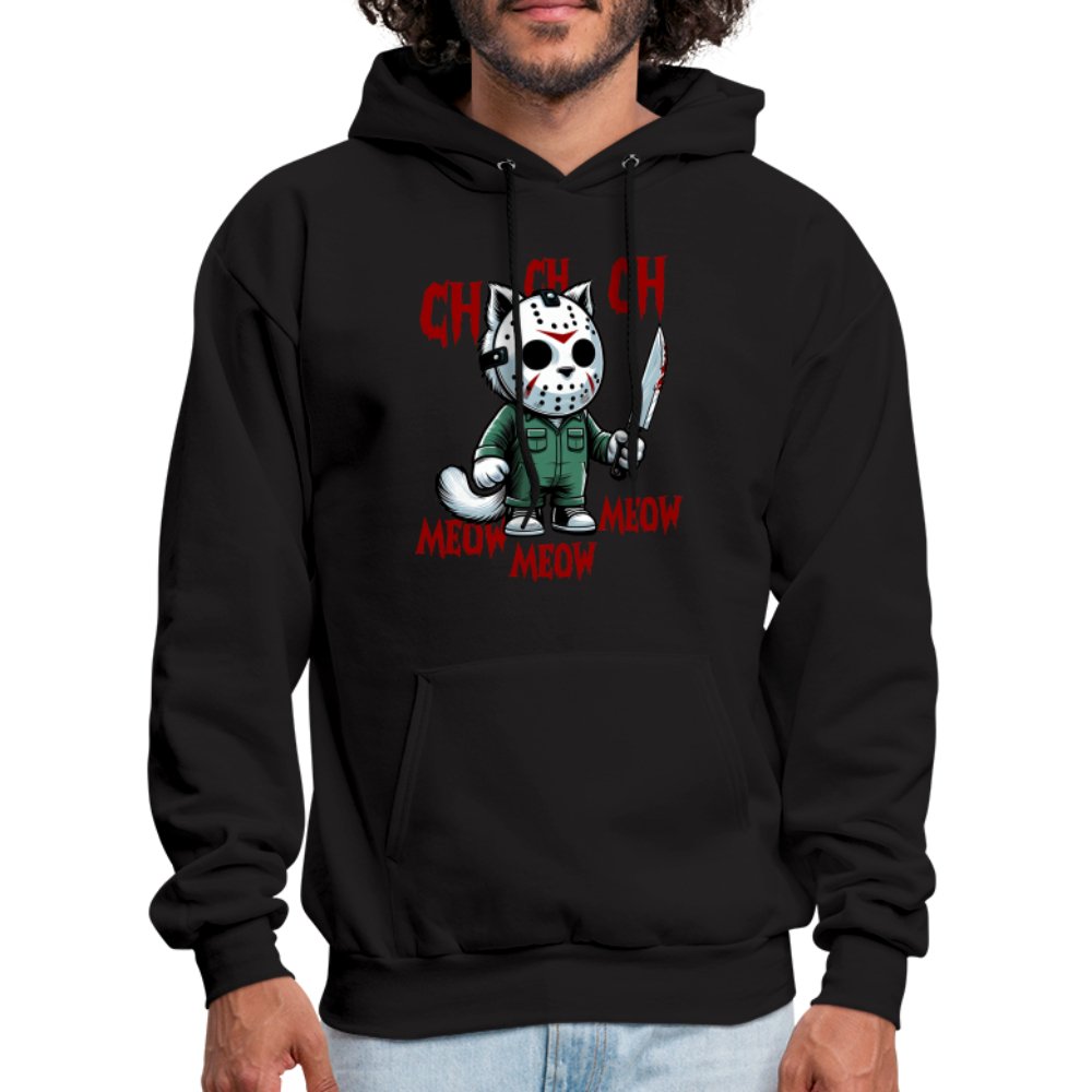 Vintage Movie Halloween Cat Hoodie - black