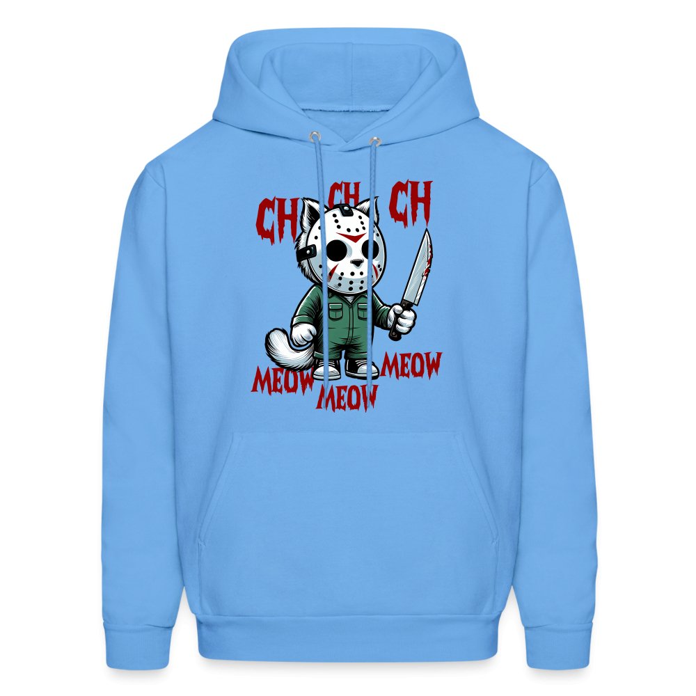 Vintage Movie Halloween Cat Hoodie - carolina blue