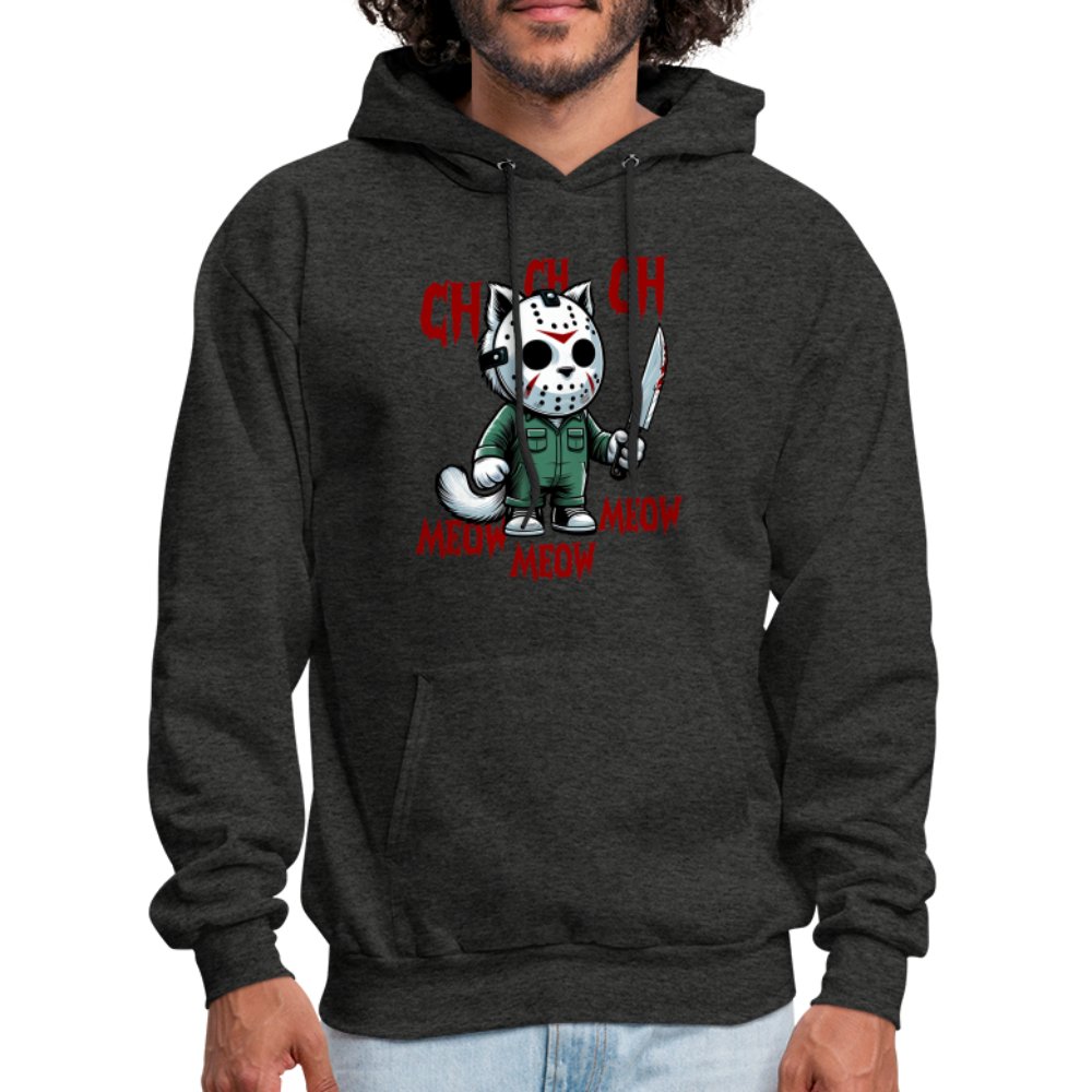 Vintage Movie Halloween Cat Hoodie - charcoal grey