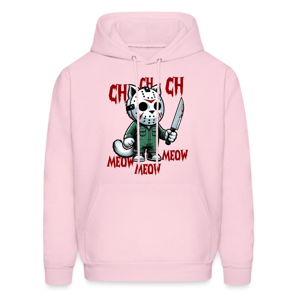 Vintage Movie Halloween Cat Hoodie - pale pink