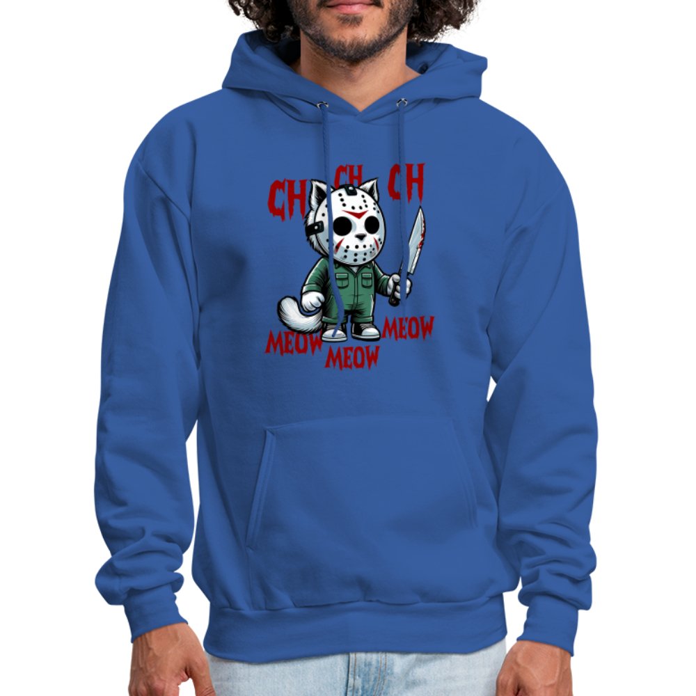 Vintage Movie Halloween Cat Hoodie - royal blue