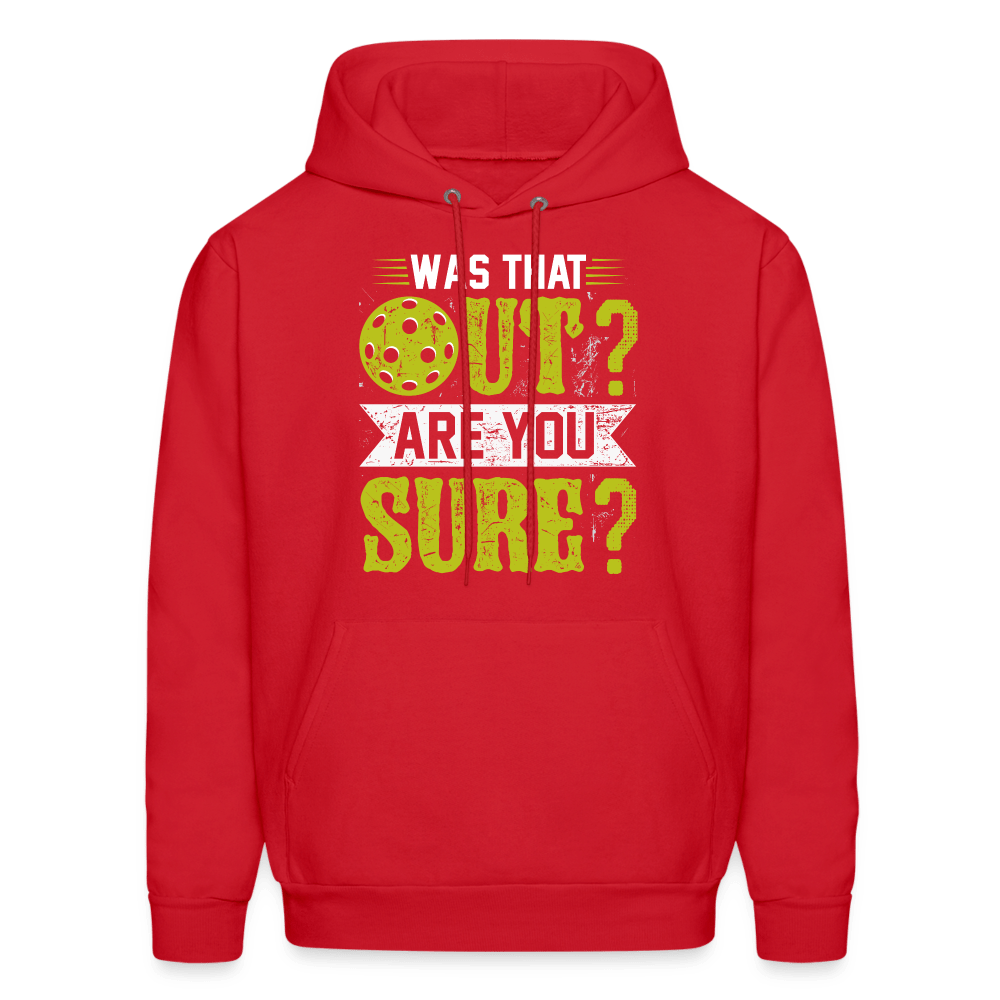 Was That Out (Pickleball) Hoodie - red