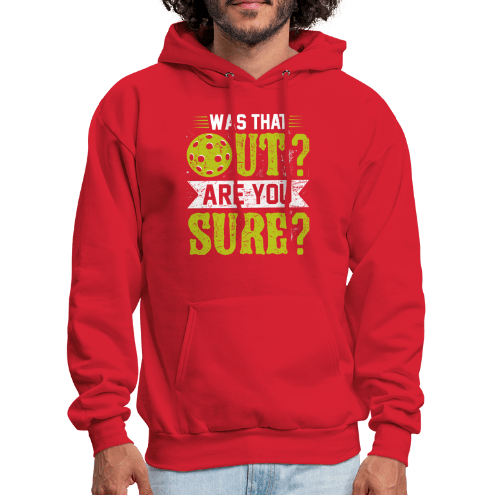 Was That Out (Pickleball) Hoodie - red