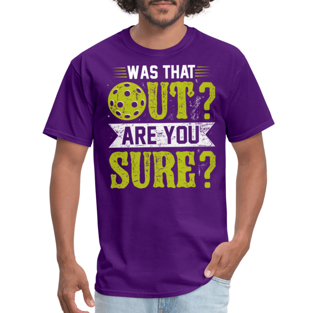 Was That Out (Pickleball) T-Shirt - purple