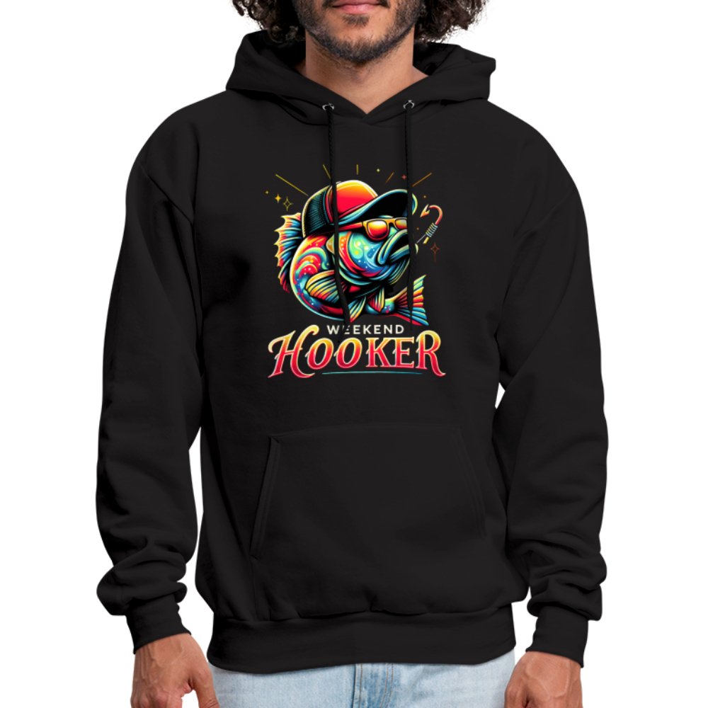 Weekend Hooker Hoodie (Fishing) - black