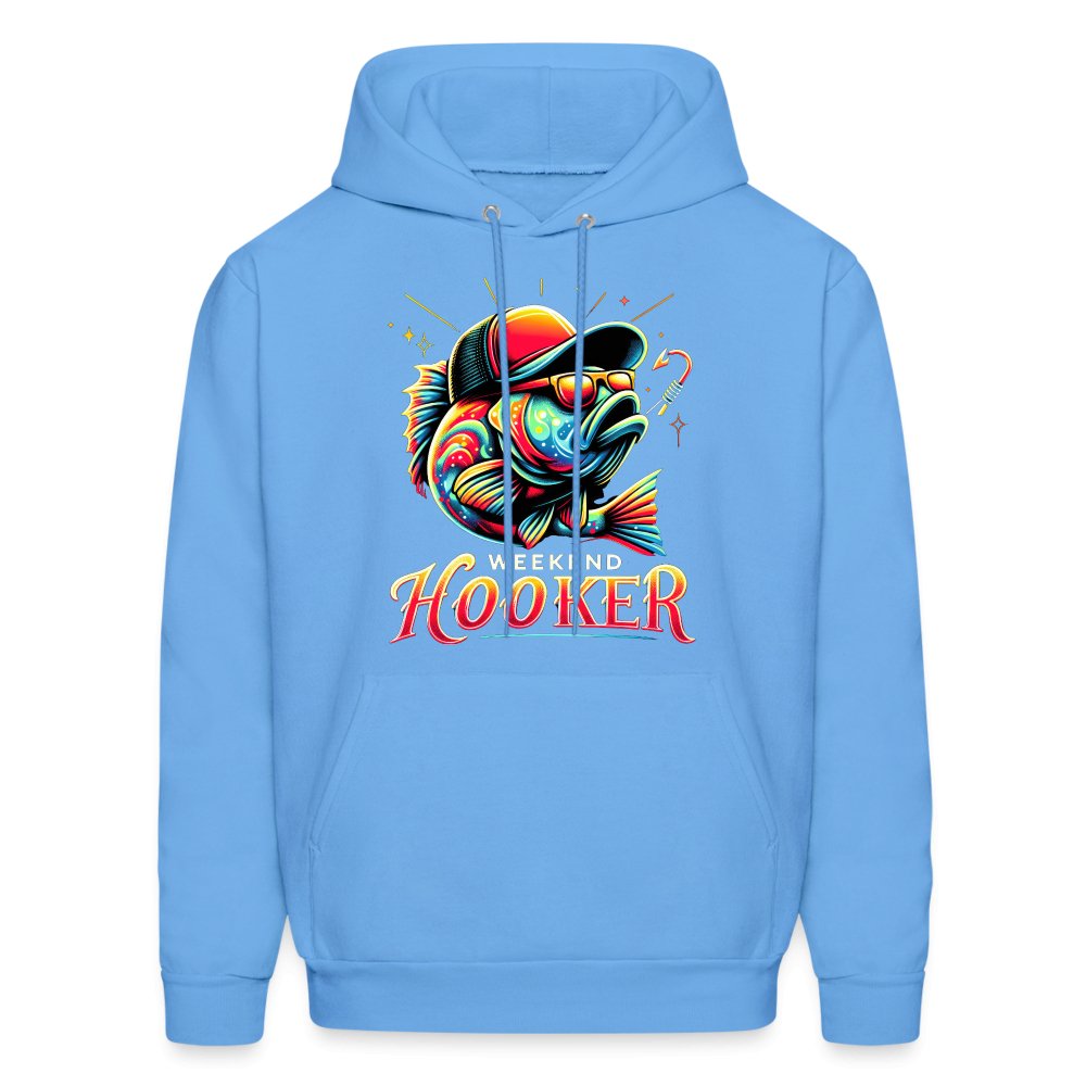 Weekend Hooker Hoodie (Fishing) - carolina blue