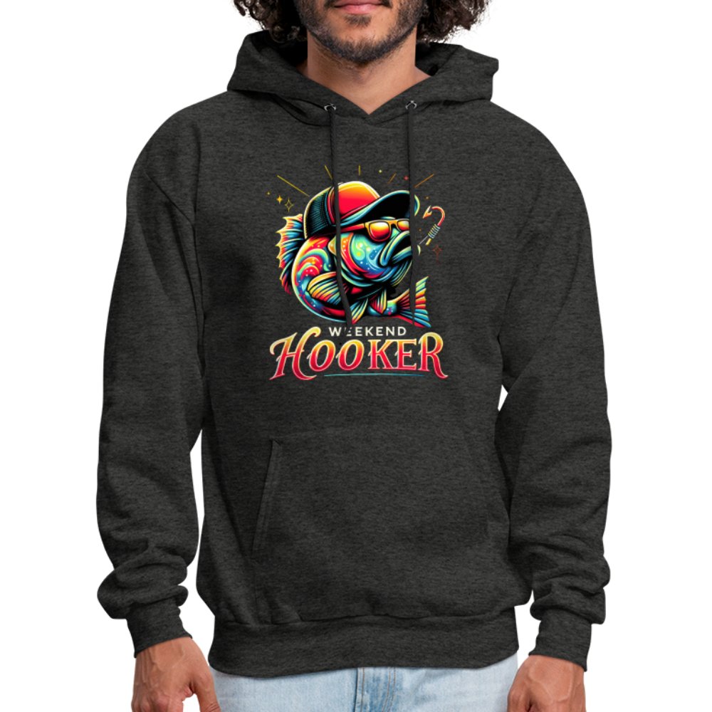 Weekend Hooker Hoodie (Fishing) - charcoal grey