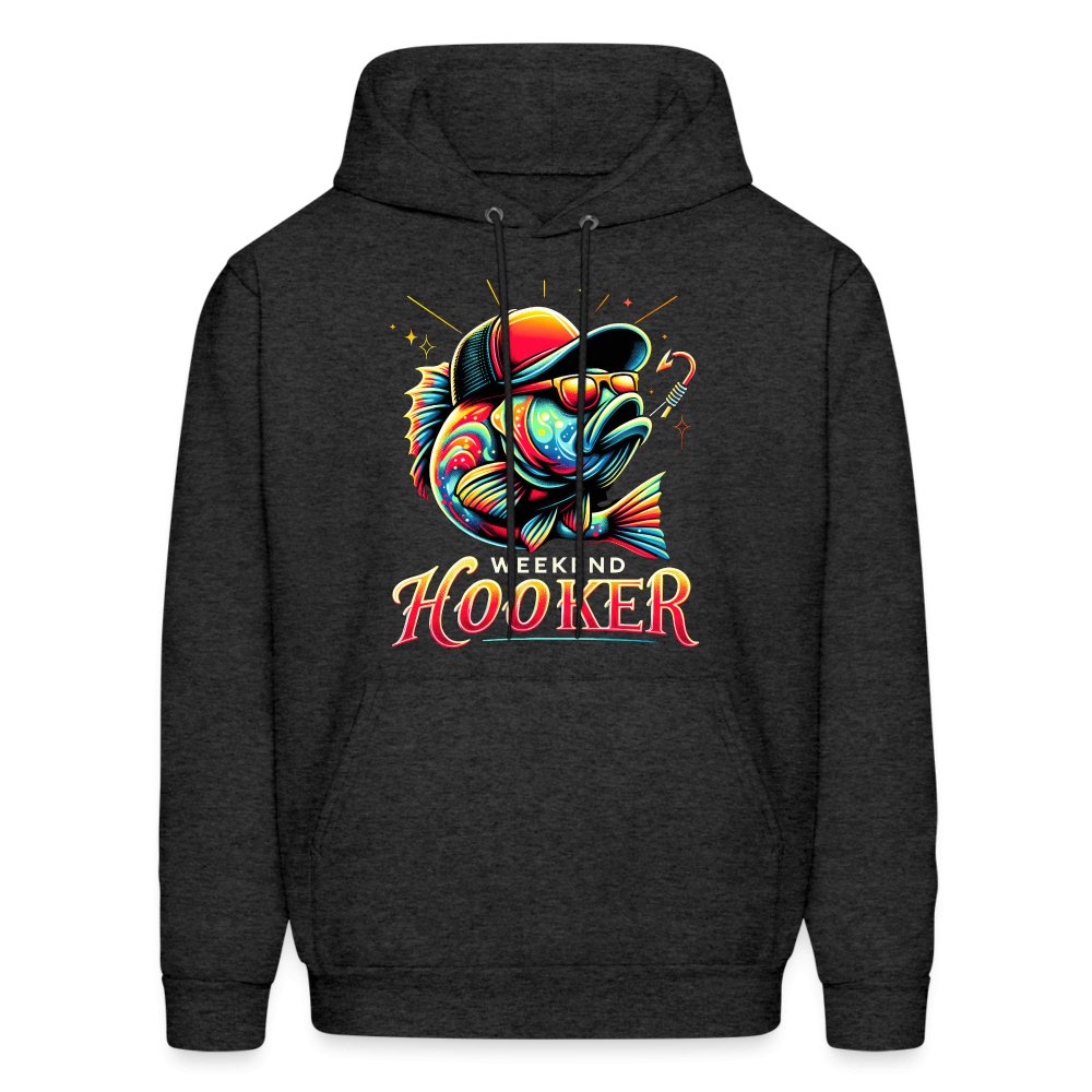 Weekend Hooker Hoodie (Fishing) - charcoal grey