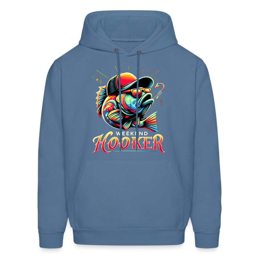 Weekend Hooker Hoodie (Fishing) - denim blue