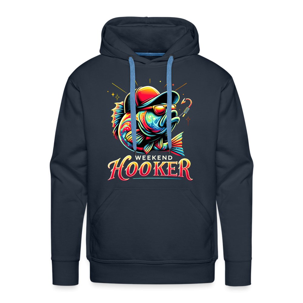 Weekend Hooker Men’s Premium Hoodie (Fishing) - navy