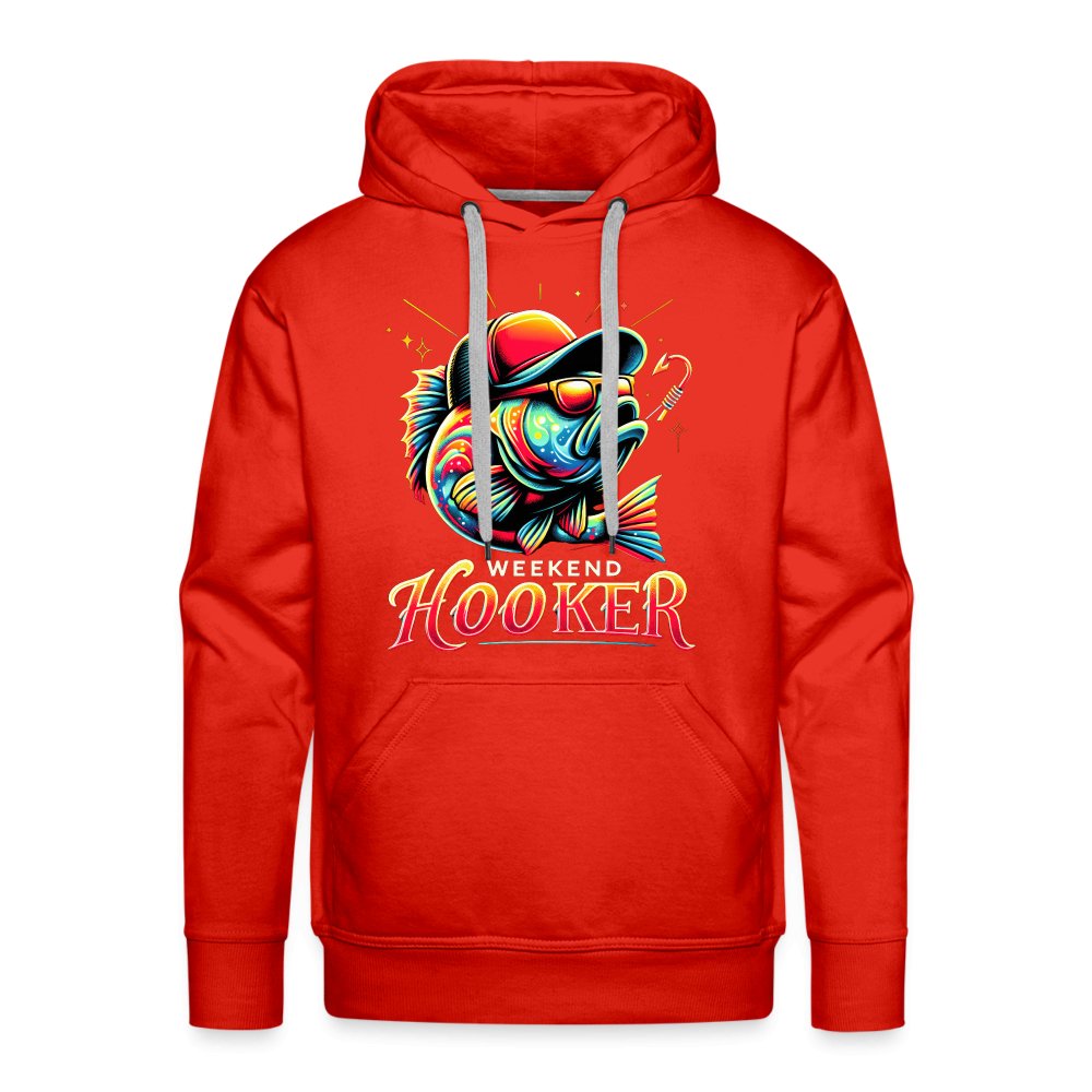 Weekend Hooker Men’s Premium Hoodie (Fishing) - red