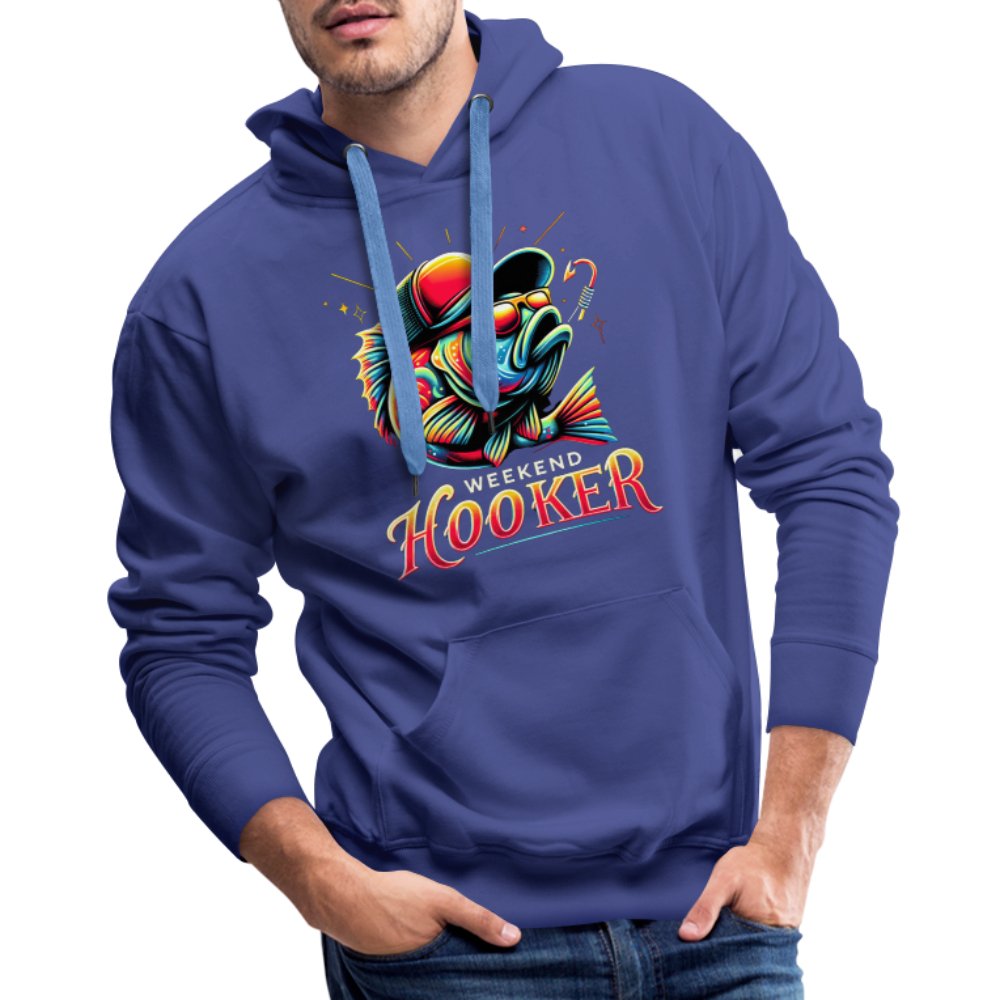 Weekend Hooker Men’s Premium Hoodie (Fishing) - royal blue