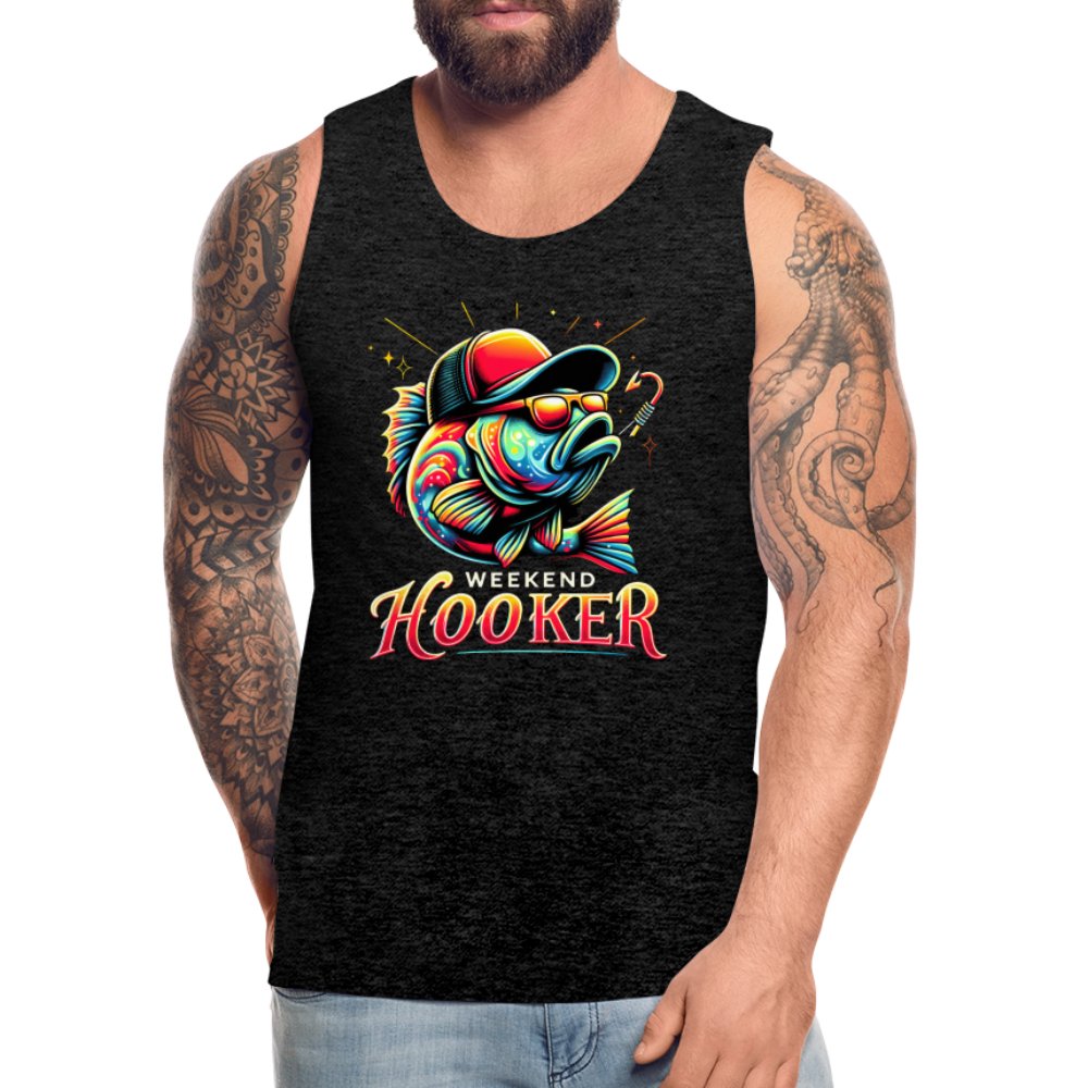 Weekend Hooker Men’s Premium Tank Top (Fishing) - deep navy