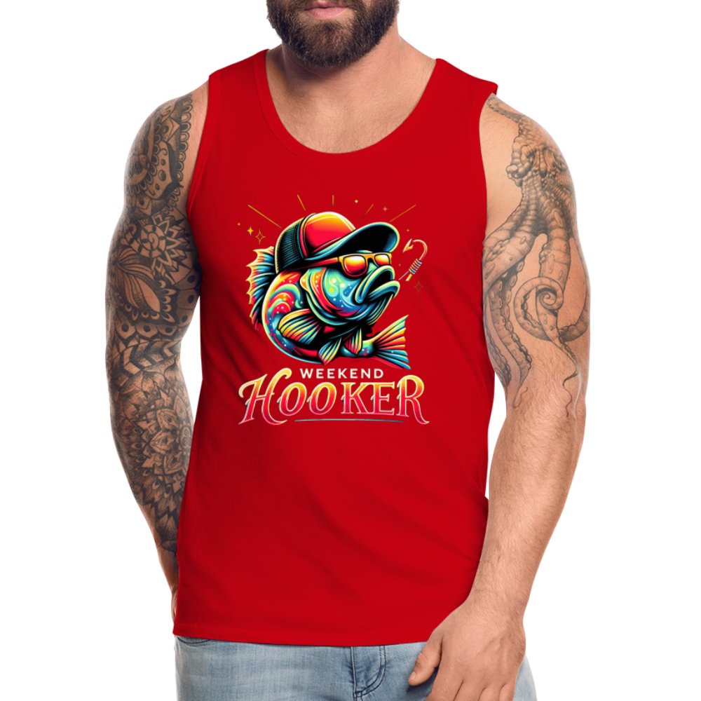 Weekend Hooker Men’s Premium Tank Top (Fishing) - royal blue