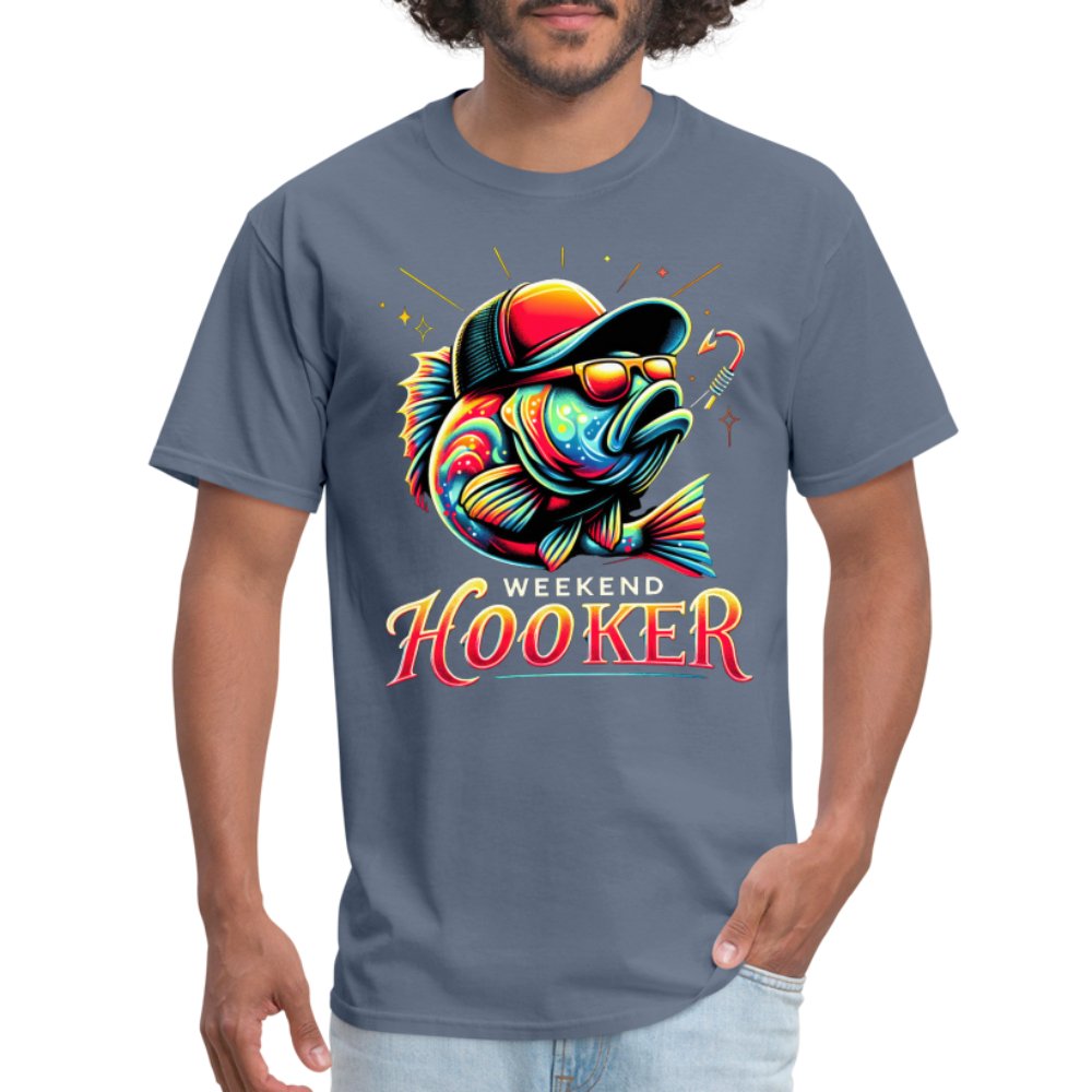 Weekend Hooker T-Shirt (Fishing) - brown