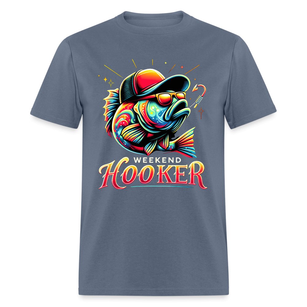 Weekend Hooker T-Shirt (Fishing) - brown