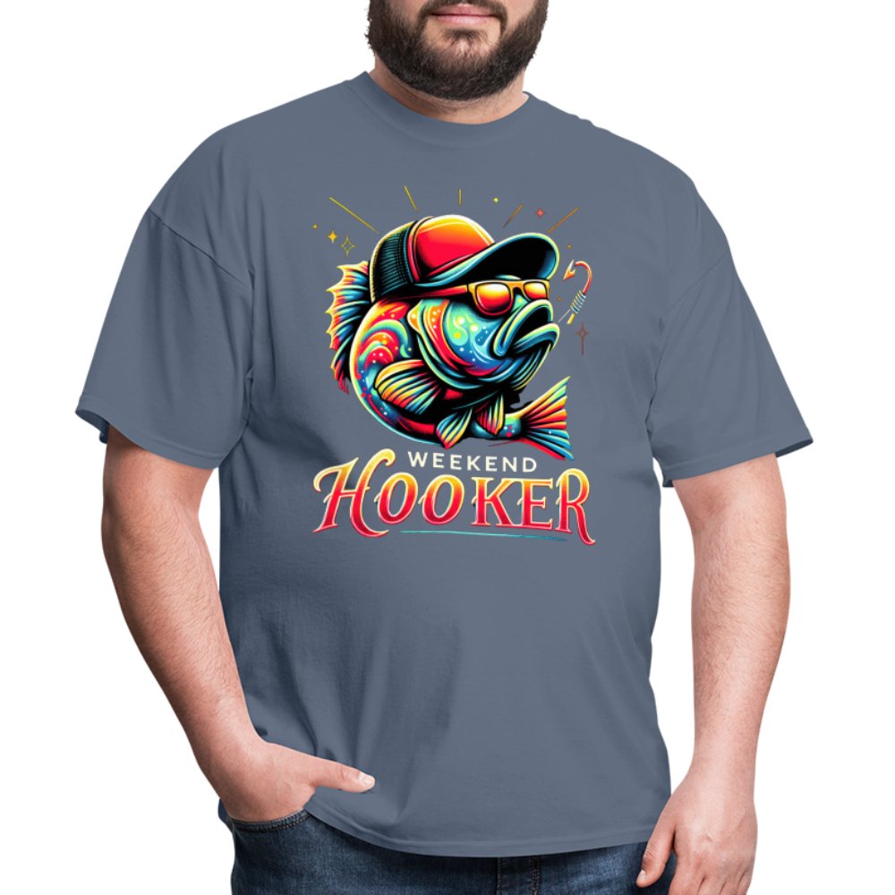 Weekend Hooker T-Shirt (Fishing) - denim