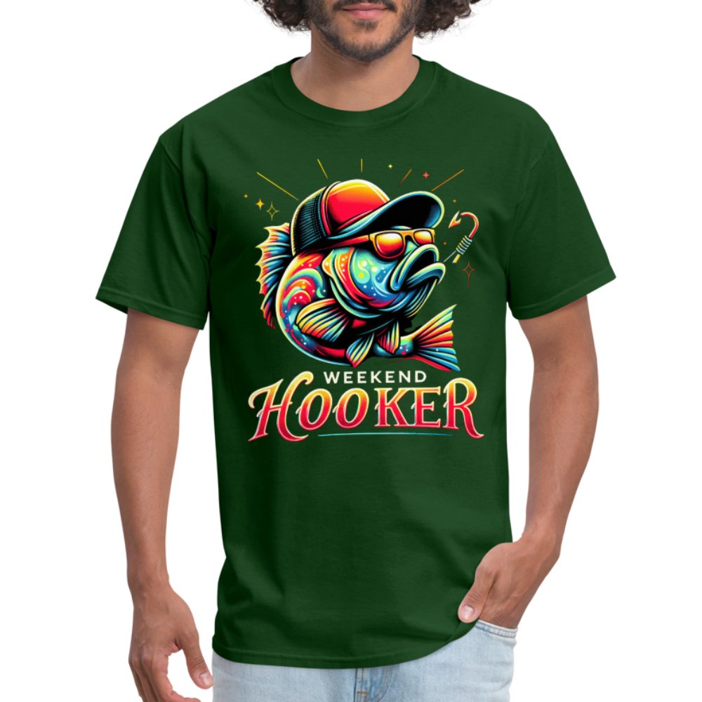 Weekend Hooker T-Shirt (Fishing) - military green