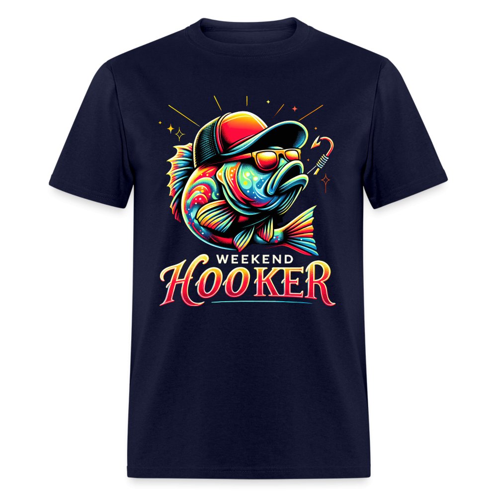 Weekend Hooker T-Shirt (Fishing) - navy