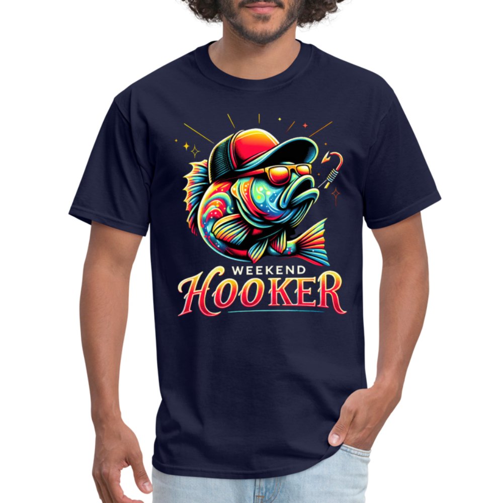 Weekend Hooker T-Shirt (Fishing) - navy