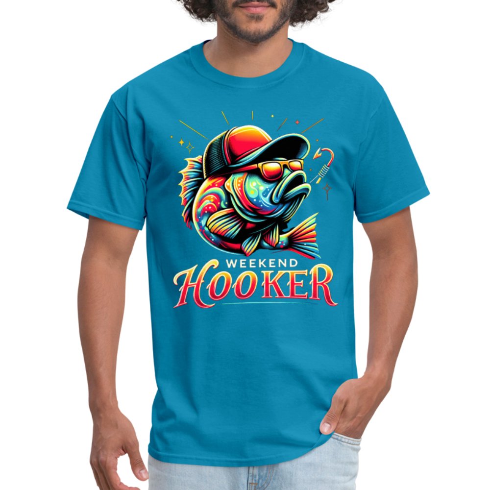 Weekend Hooker T-Shirt (Fishing) - red