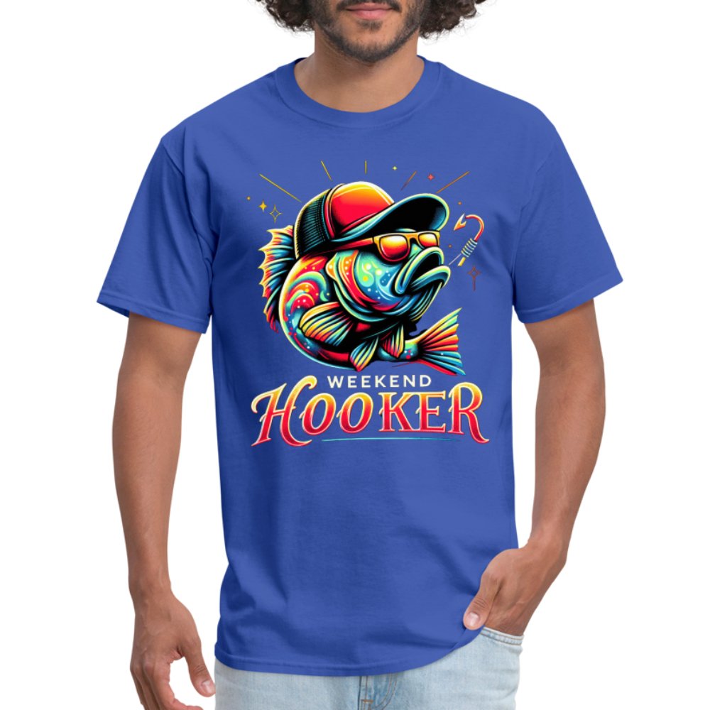 Weekend Hooker T-Shirt (Fishing) - royal blue