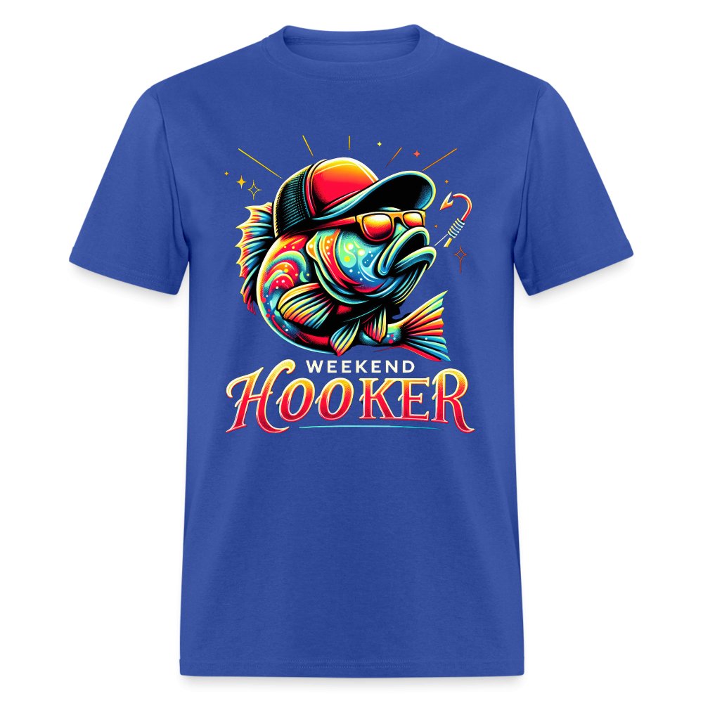 Weekend Hooker T-Shirt (Fishing) - royal blue