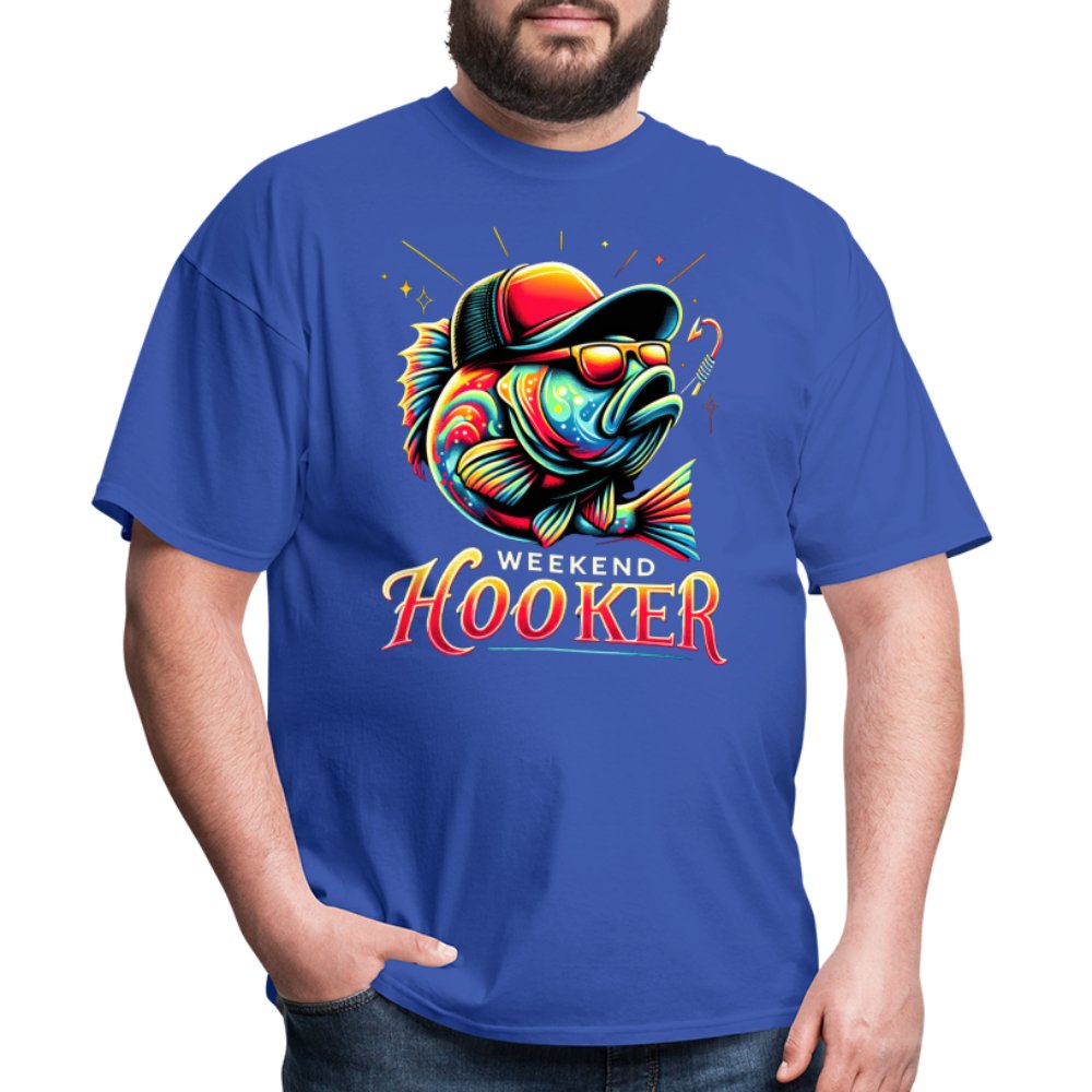 Weekend Hooker T-Shirt (Fishing) - royal blue