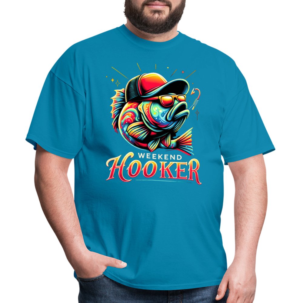 Weekend Hooker T-Shirt (Fishing) - turquoise