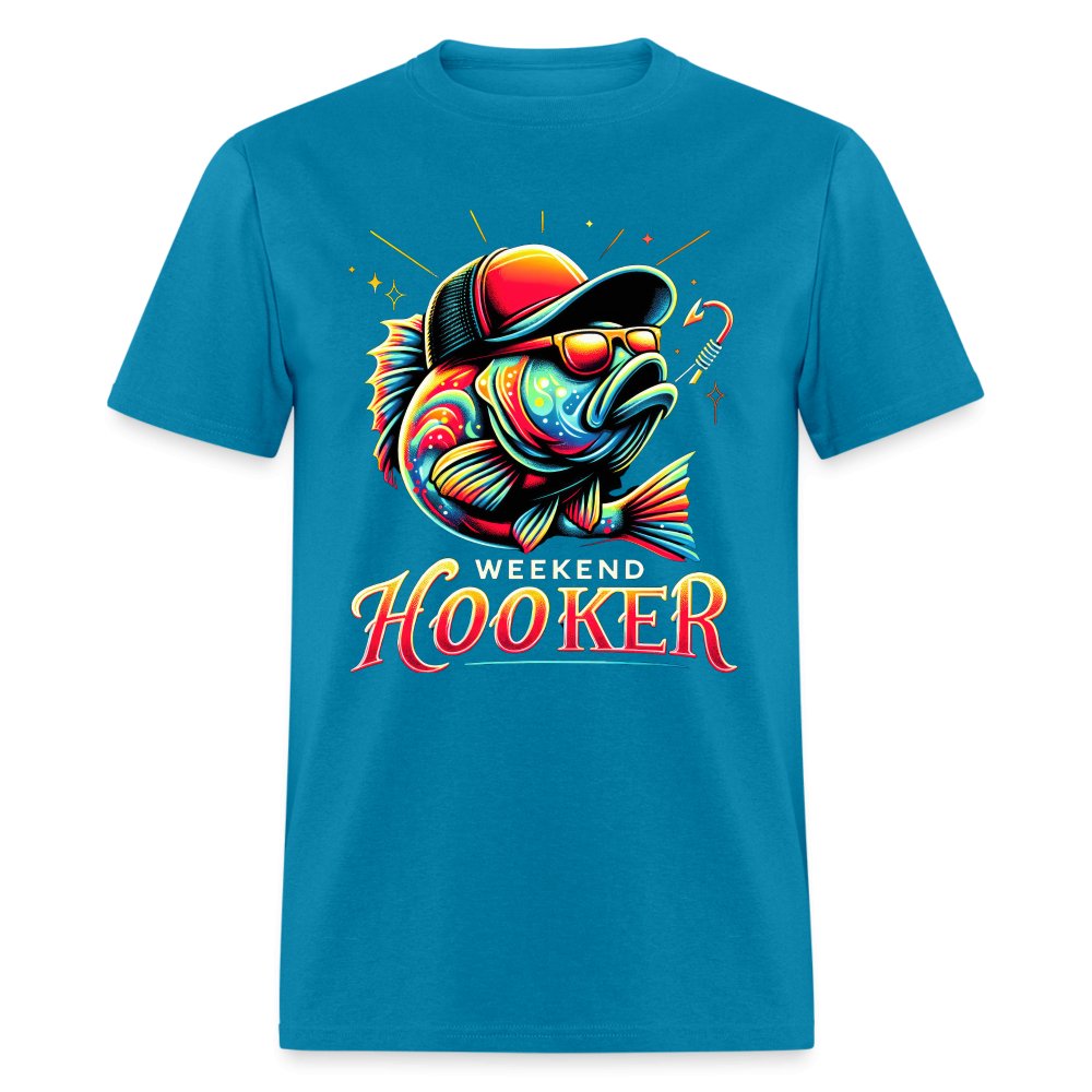 Weekend Hooker T-Shirt (Fishing) - turquoise