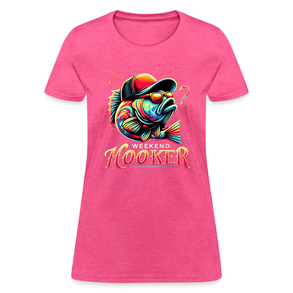 Weekend Hooker Women's Contoured T-Shirt (Fishing) - purple