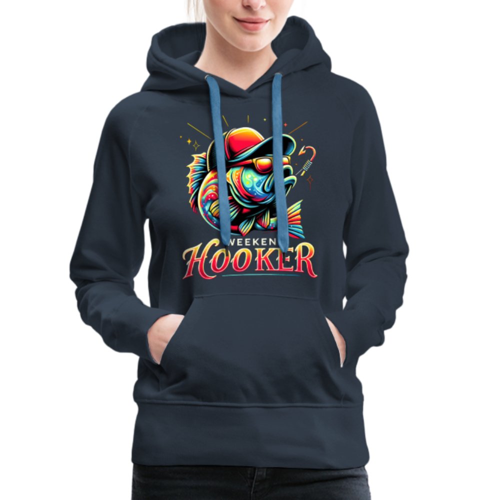 Weekend Hooker Women’s Premium Hoodie (Fishing) - black