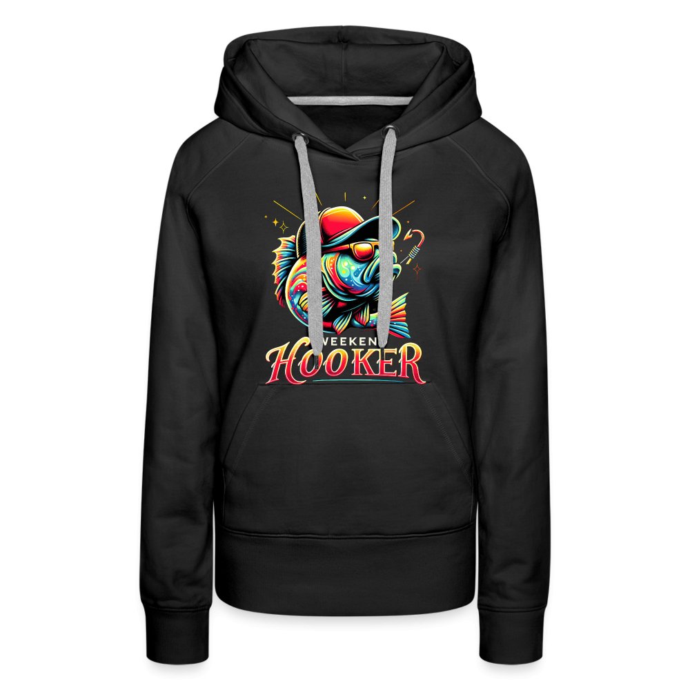 Weekend Hooker Women’s Premium Hoodie (Fishing) - black