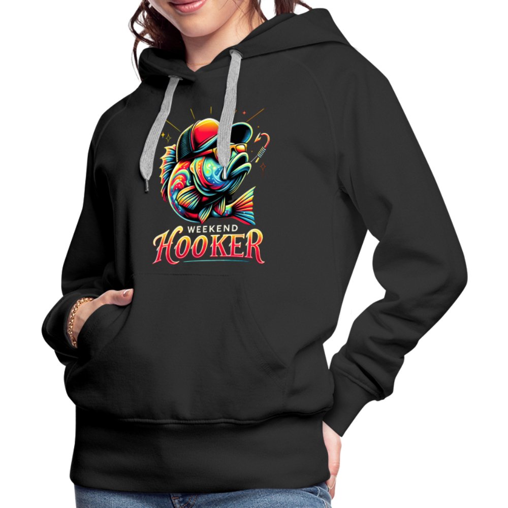 Weekend Hooker Women’s Premium Hoodie (Fishing) - black