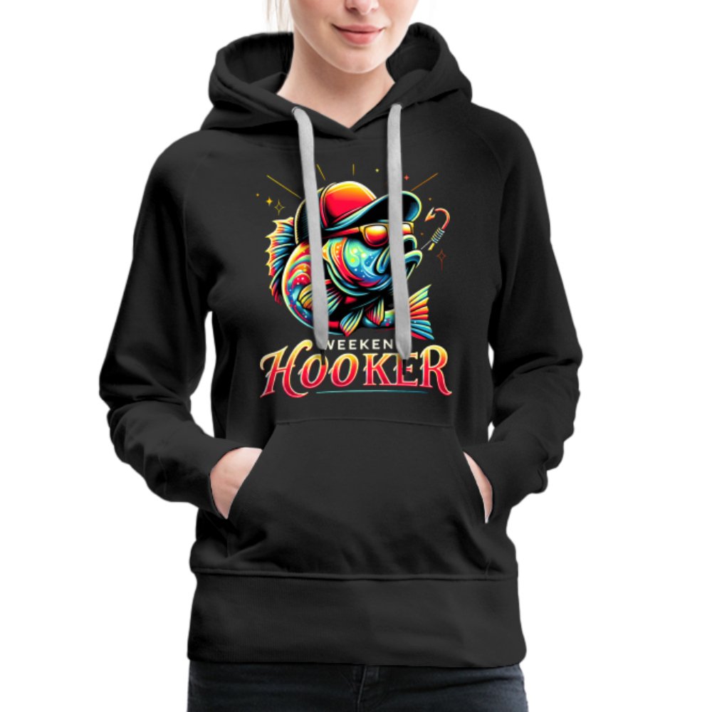 Weekend Hooker Women’s Premium Hoodie (Fishing) - black