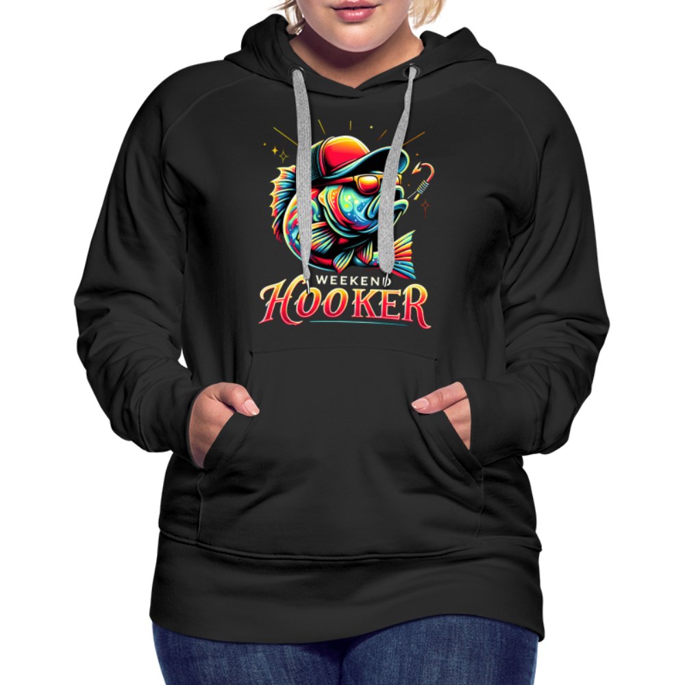 Weekend Hooker Women’s Premium Hoodie (Fishing) - black