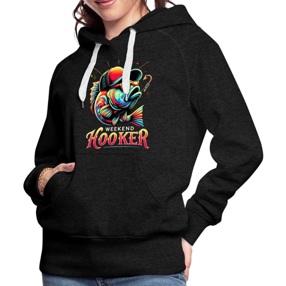 Weekend Hooker Women’s Premium Hoodie (Fishing) - charcoal grey