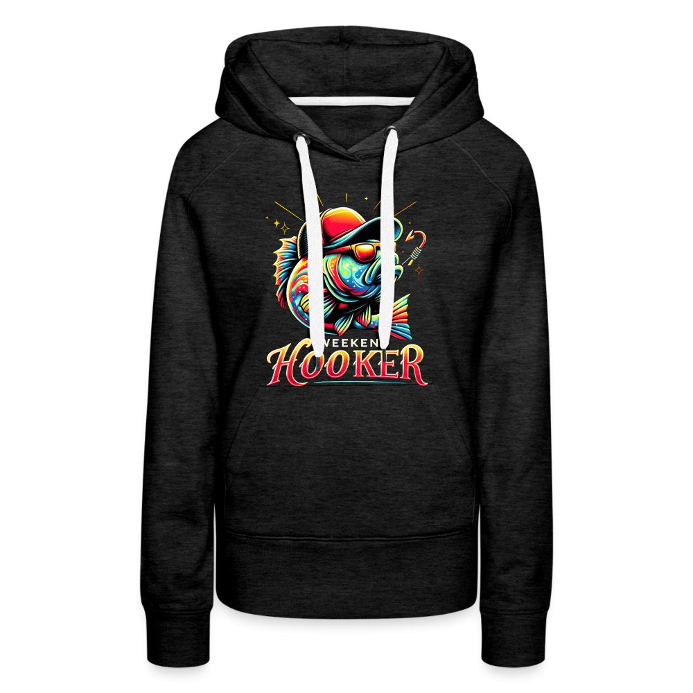 Weekend Hooker Women’s Premium Hoodie (Fishing) - charcoal grey