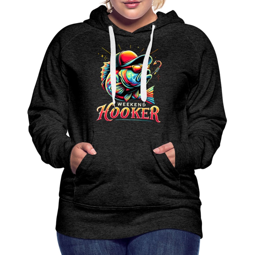 Weekend Hooker Women’s Premium Hoodie (Fishing) - charcoal grey