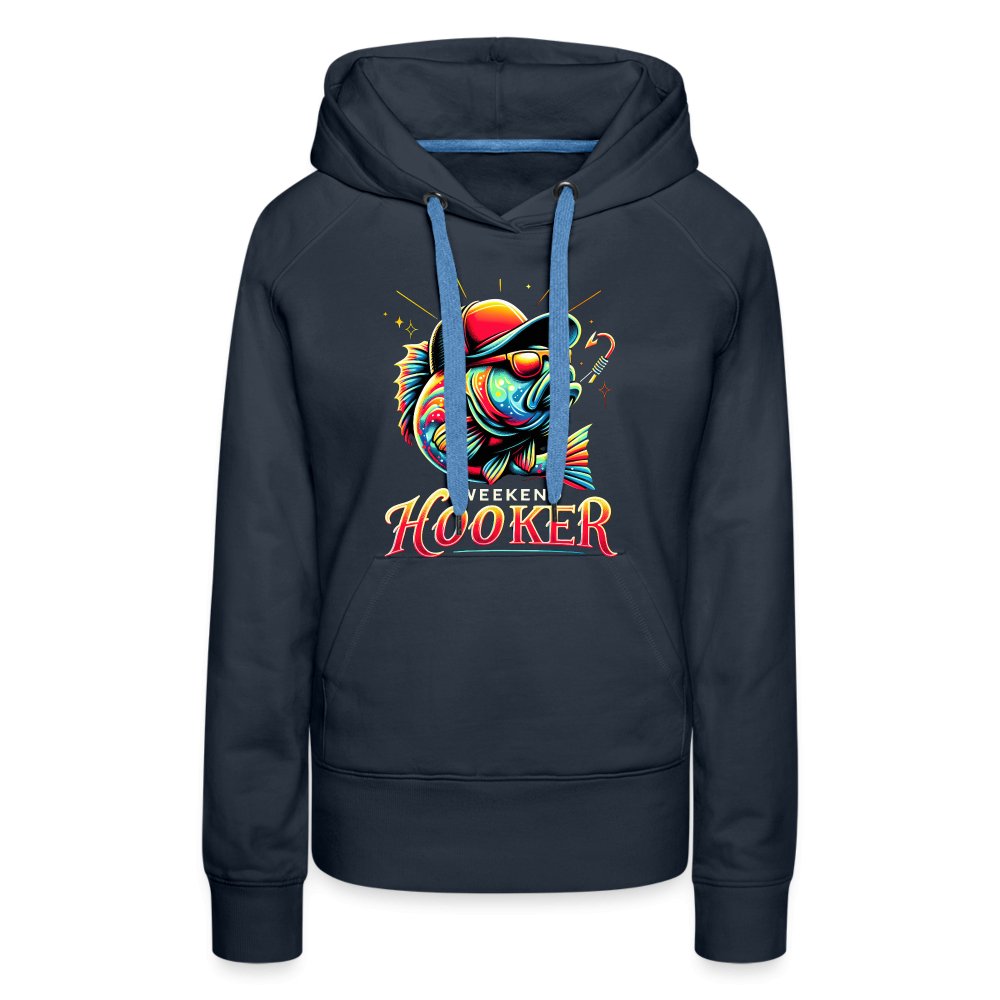 Weekend Hooker Women’s Premium Hoodie (Fishing) - navy