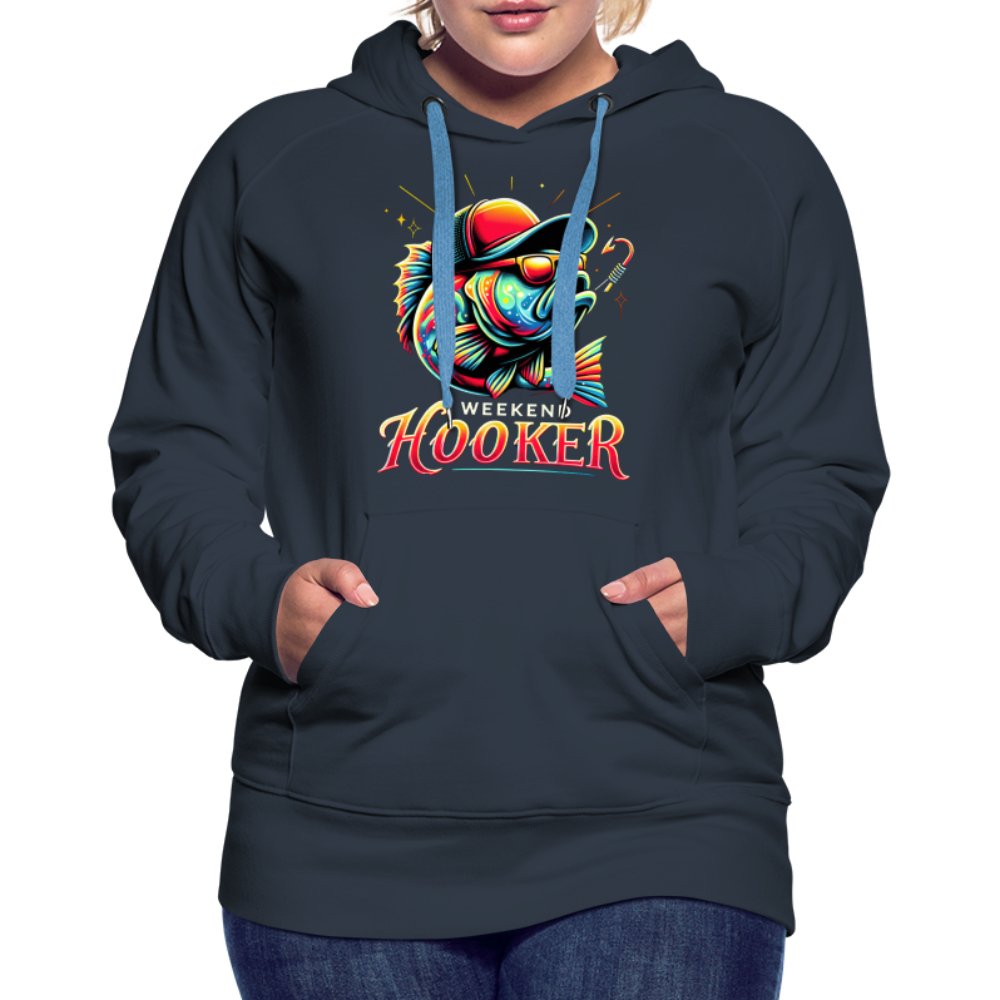 Weekend Hooker Women’s Premium Hoodie (Fishing) - navy