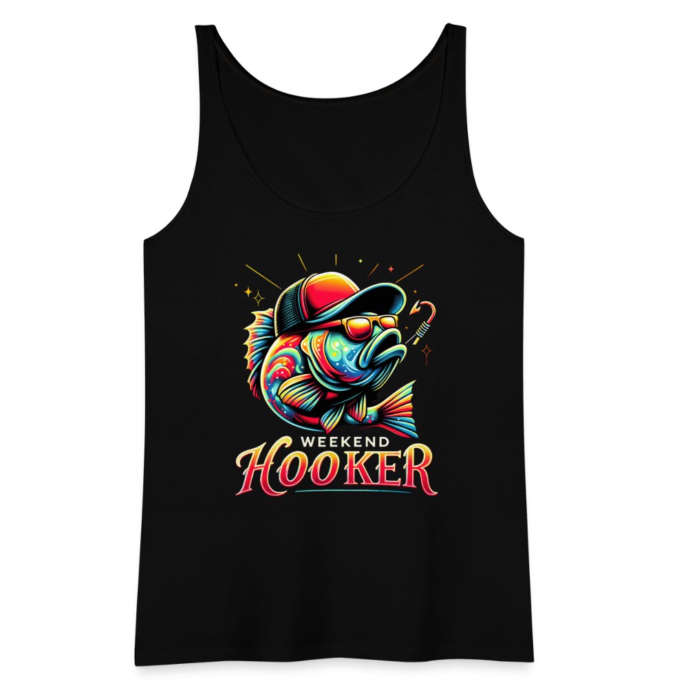 Weekend Hooker Women’s Premium Tank Top (Fishing) - black