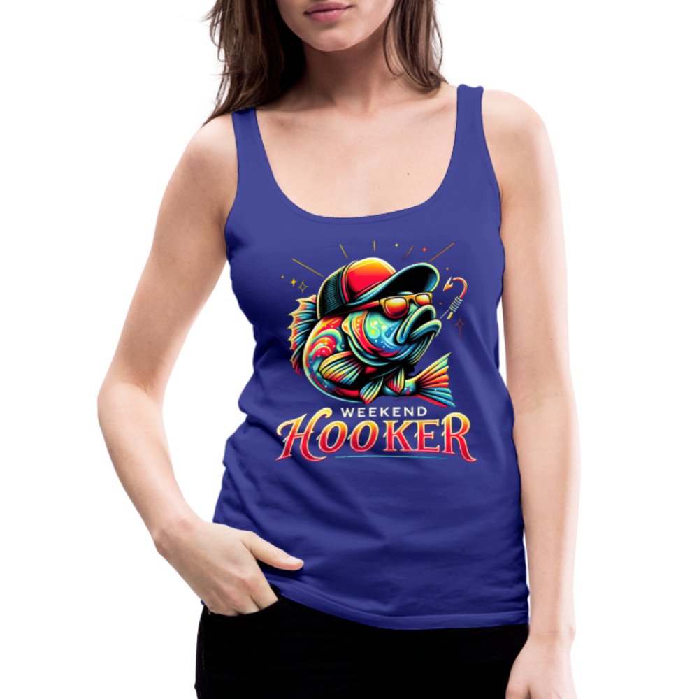 Weekend Hooker Women’s Premium Tank Top (Fishing) - black