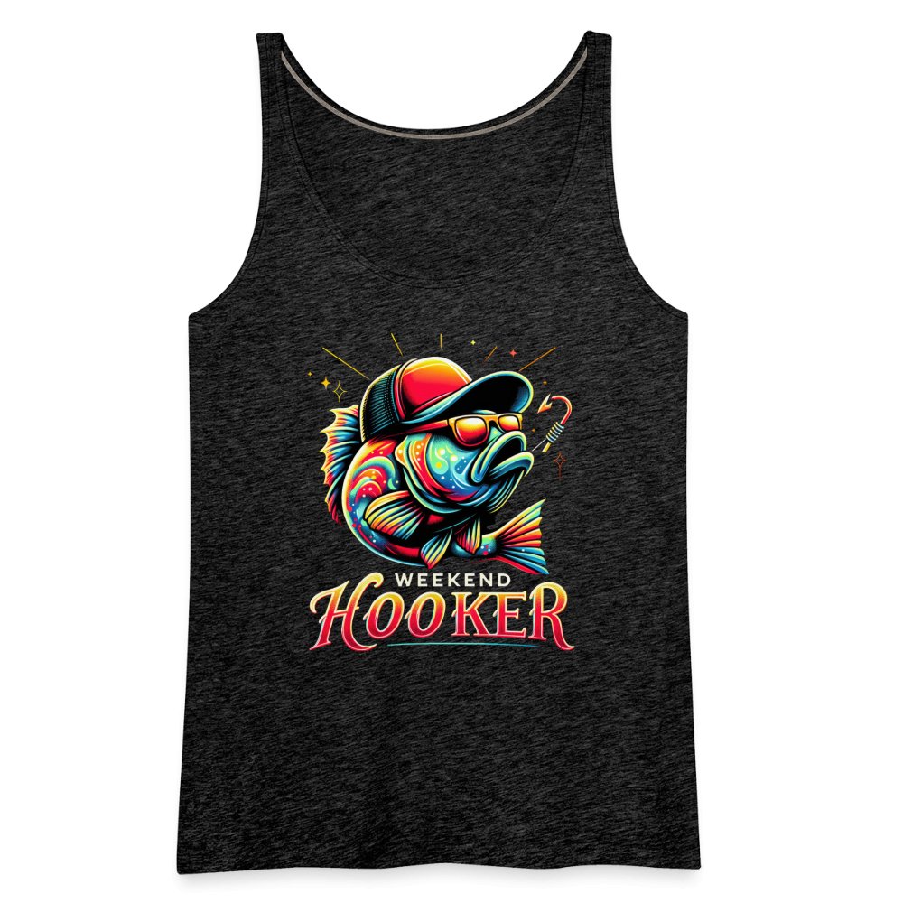 Weekend Hooker Women’s Premium Tank Top (Fishing) - charcoal grey