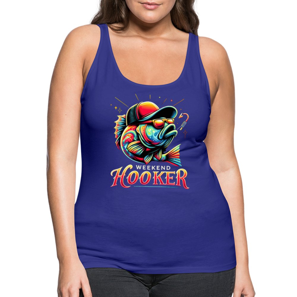 Weekend Hooker Women’s Premium Tank Top (Fishing) - royal blue