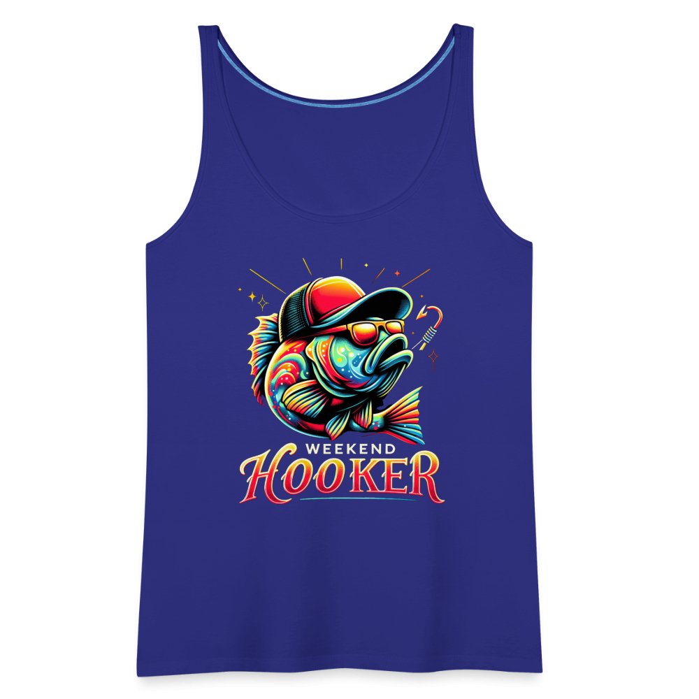 Weekend Hooker Women’s Premium Tank Top (Fishing) - royal blue